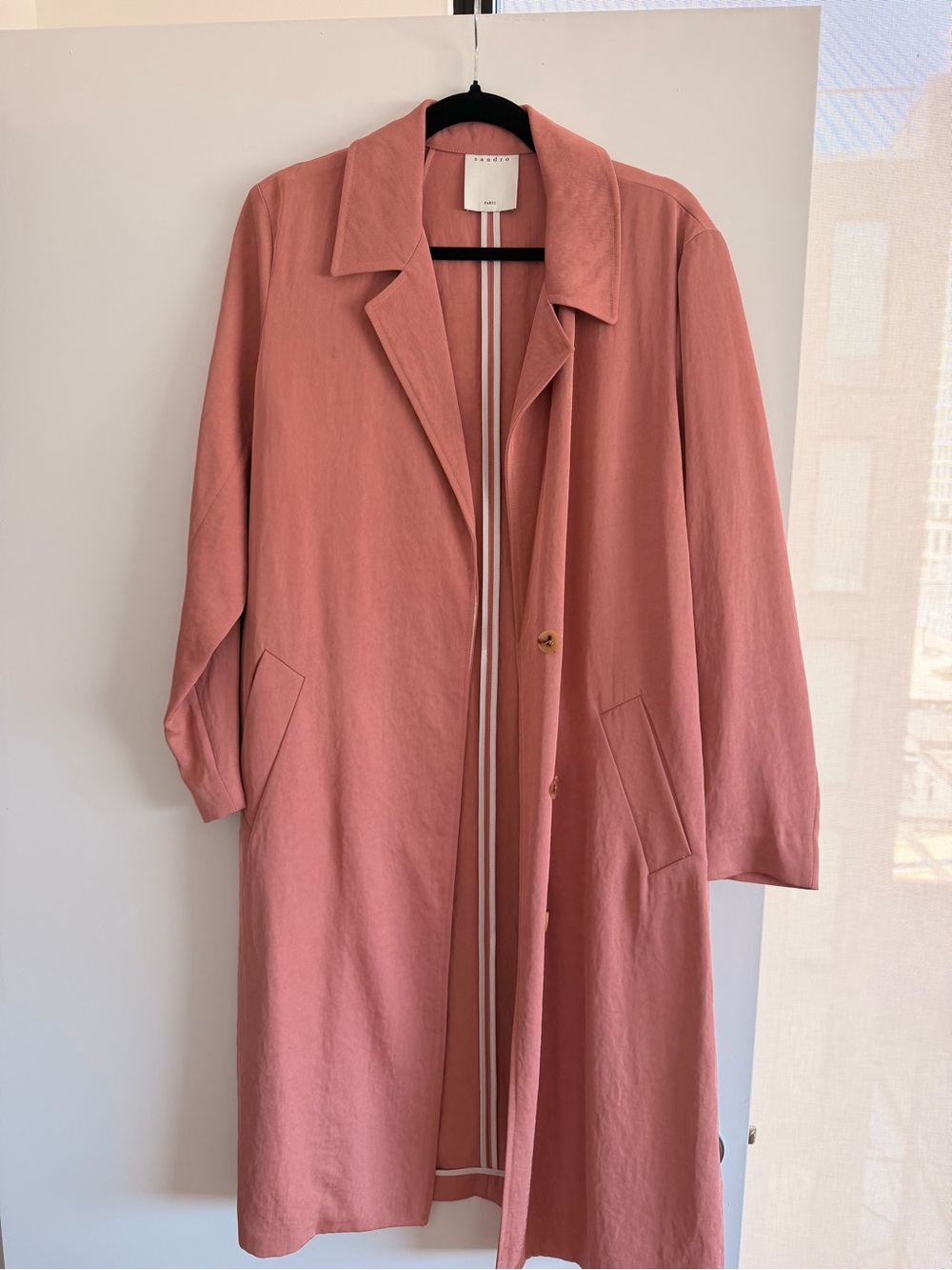 Sandro Paris Dusty Rose Trench Coat – Size 40 (US 8/10)
